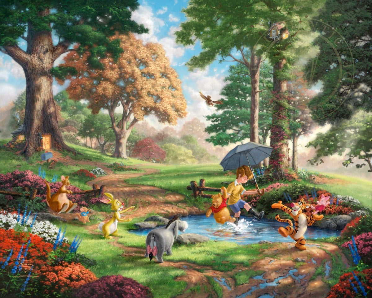 Thomas Kinkade Disney Dreams "Winnie the Pooh I" Limited and Open Canvas Giclee
