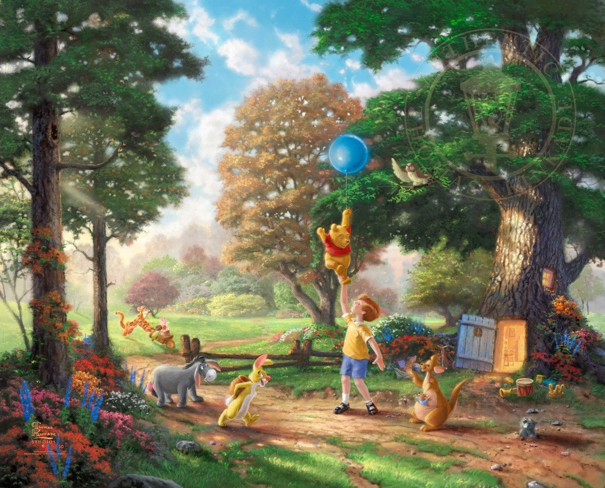 Thomas Kinkade Disney Dreams "Winnie the Pooh II" Limited and Open Canvas Giclee