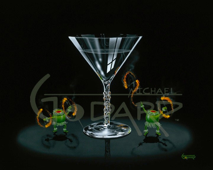Michael Godard "Tiki Martini" Limited Edition Canvas Giclee