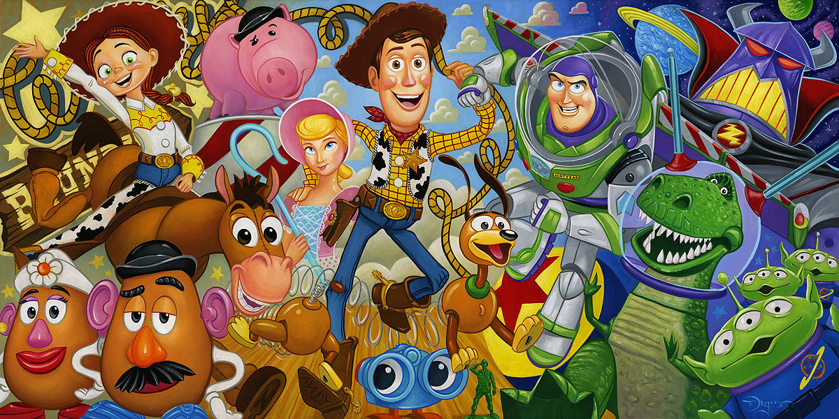 Tim Rogerson Disney "Cast of Toys" Limited Edition Canvas Giclee