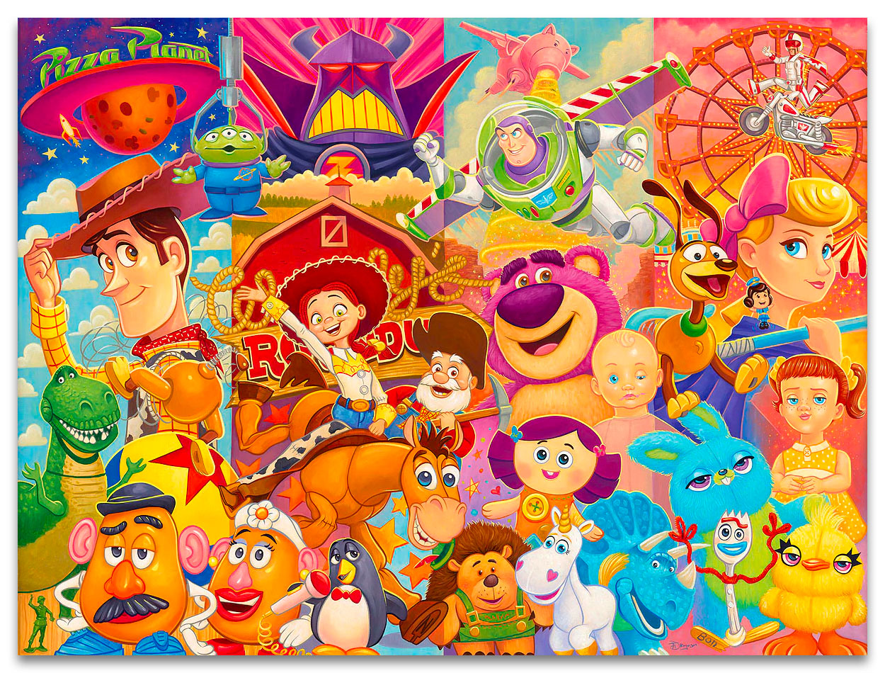 Tim Rogerson Disney Toy Story 25th Anniversary Limited Edition Canvas Giclee