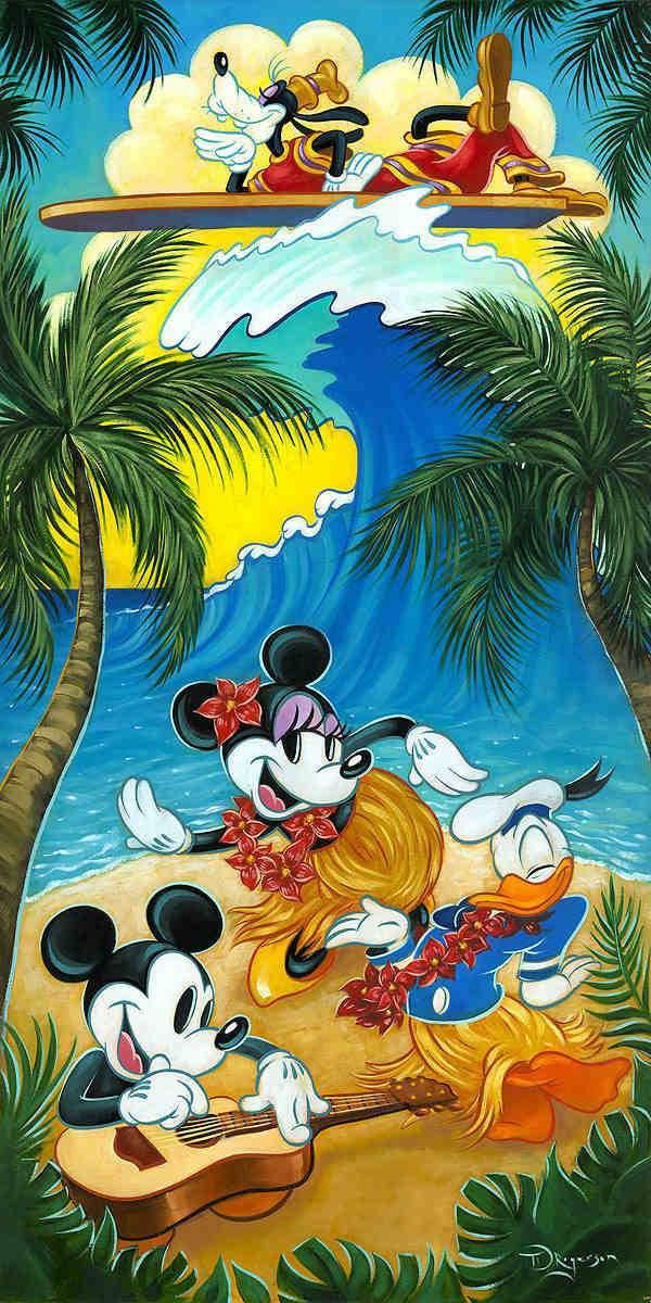 Tim Rogerson Disney Tropical Life Limited Edition Canvas Giclee