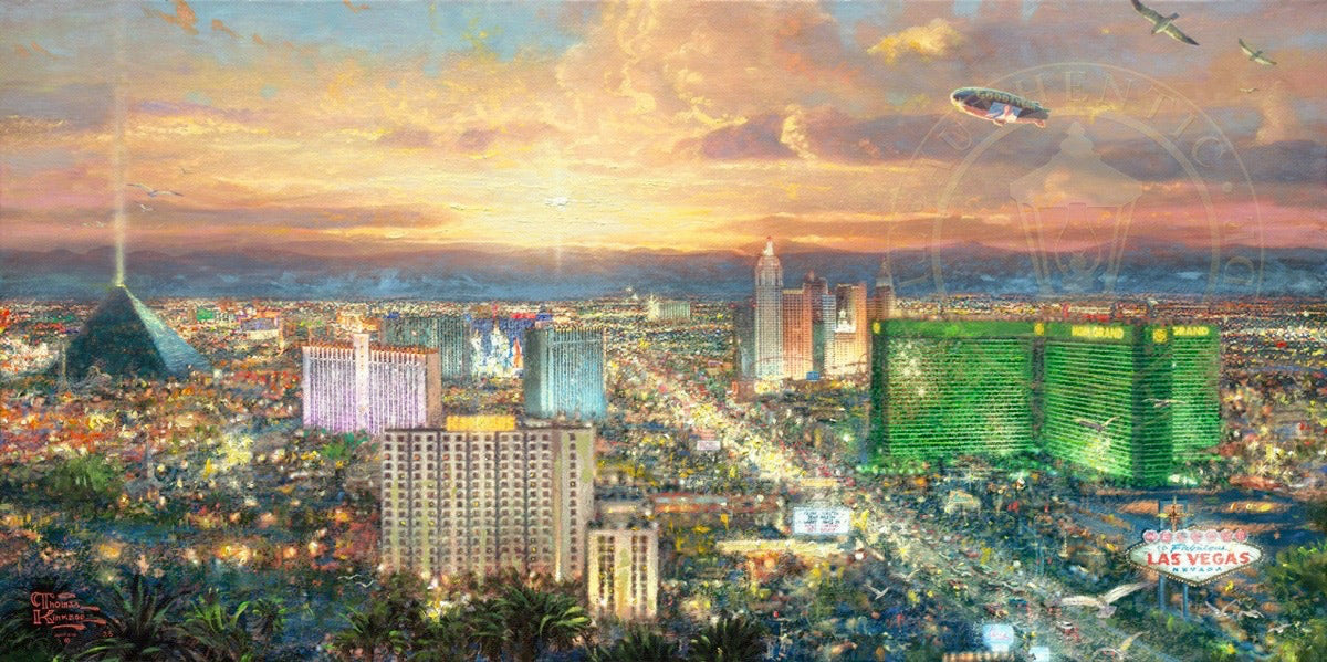Thomas Kinkade Viva Las Vegas Limited Edition Canvas Giclee