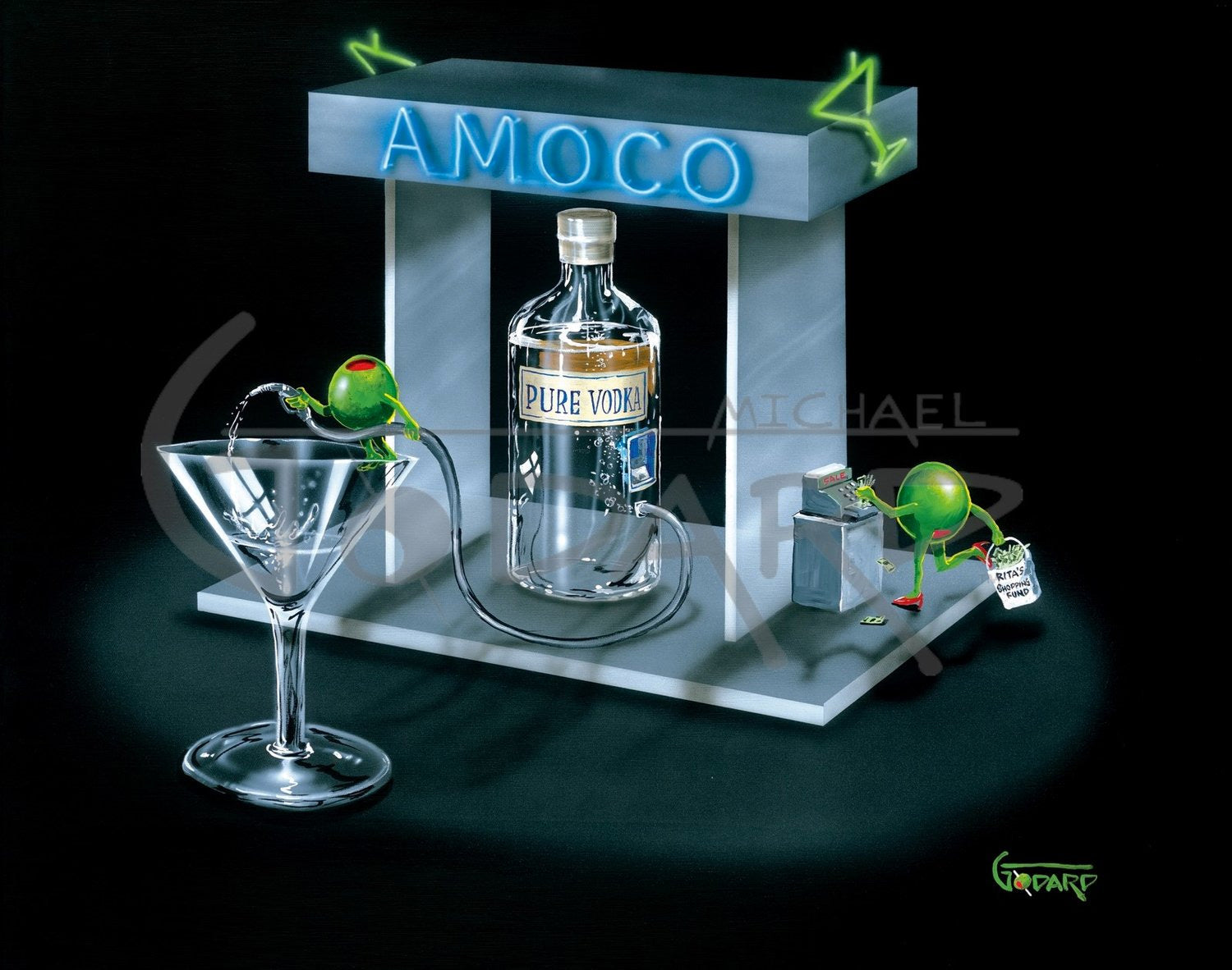 Michael Godard "Amoco" Limited Edition Canvas Giclee
