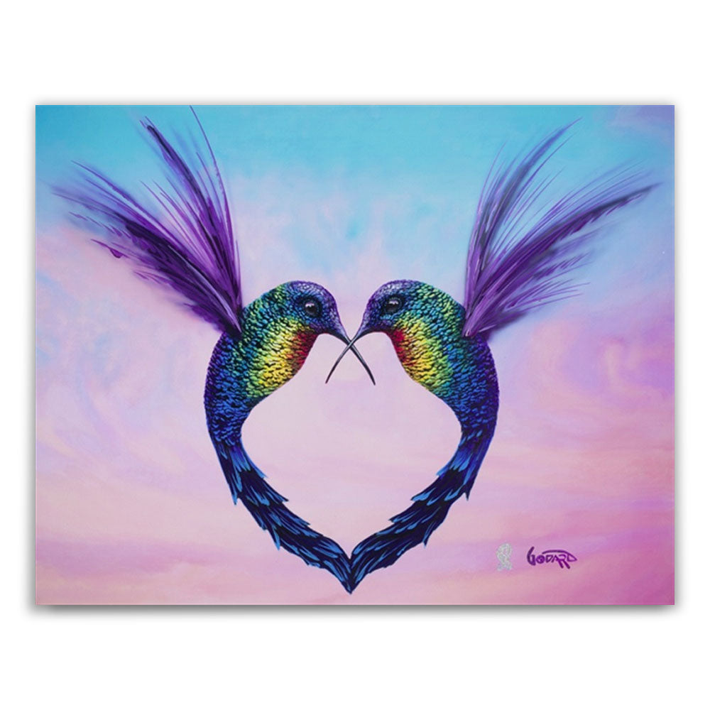 Michael Godard Wings of Hope Mixed Media on Metallic Paper
