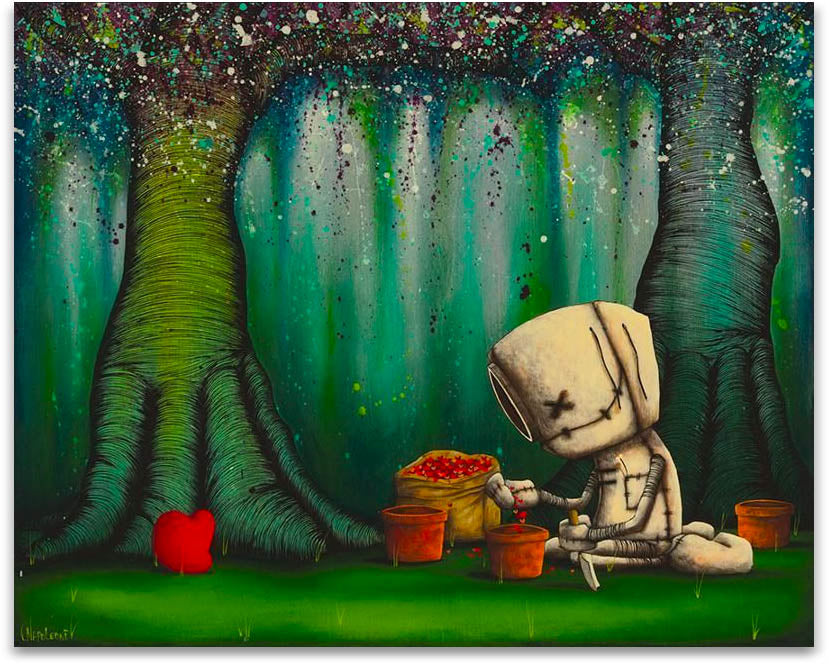 Fabio Napoleoni "With Love Hope Grows" Limited Edition Canvas Giclee