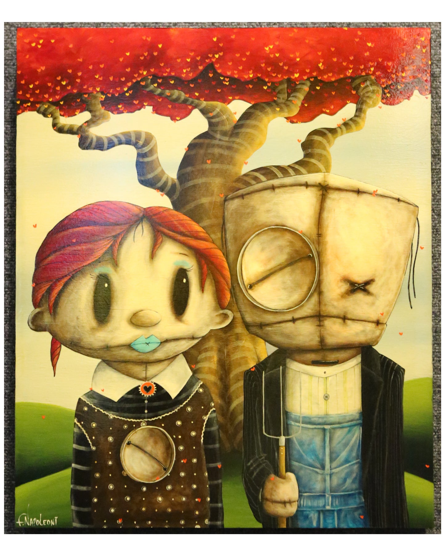 Fabio Napoleoni "American Surreal" Original Acrylic on Wood